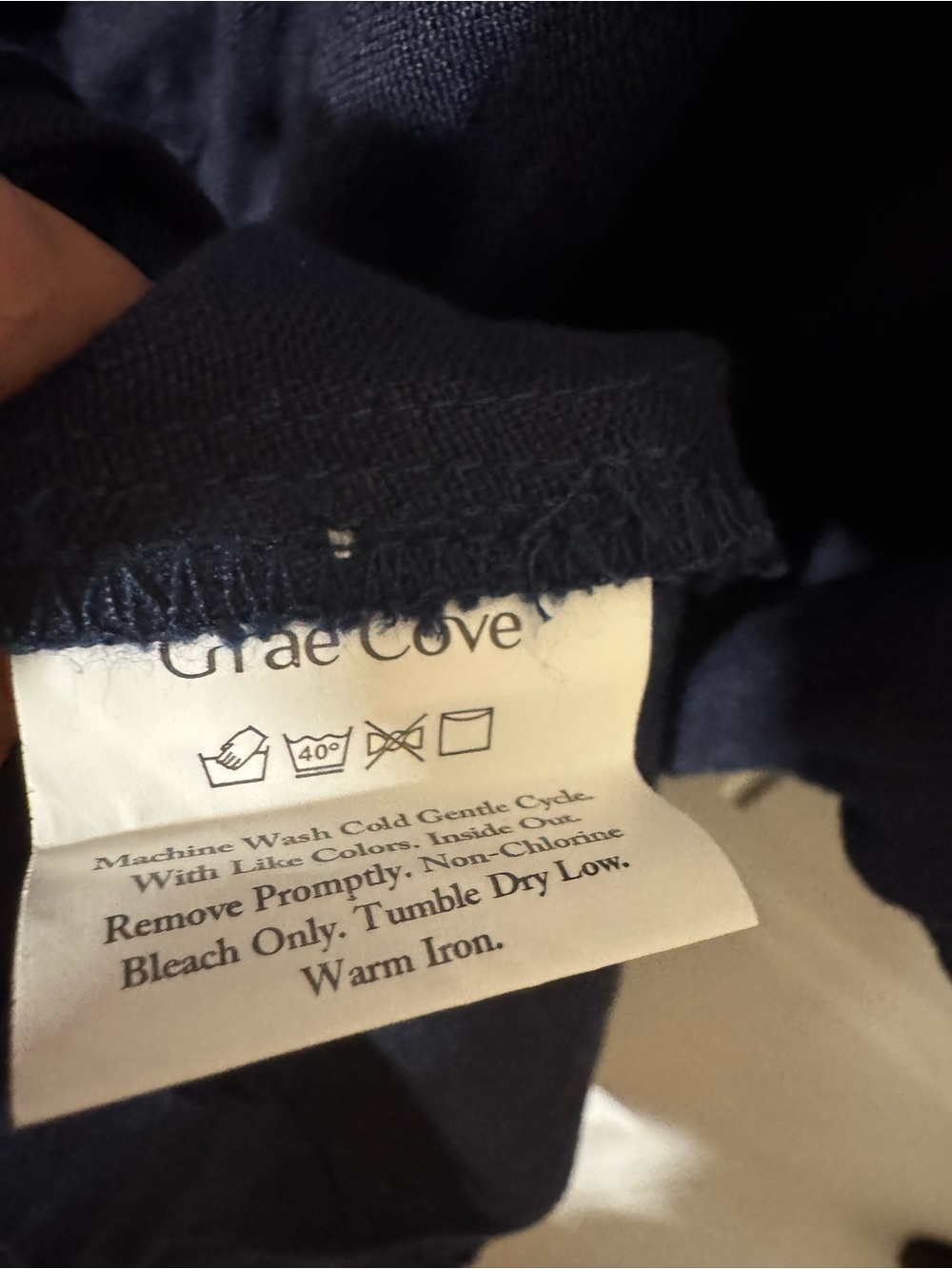 Grae Cove Navy Linen Wrap-Style Pocket Midi Dress - Picture 9 of 10